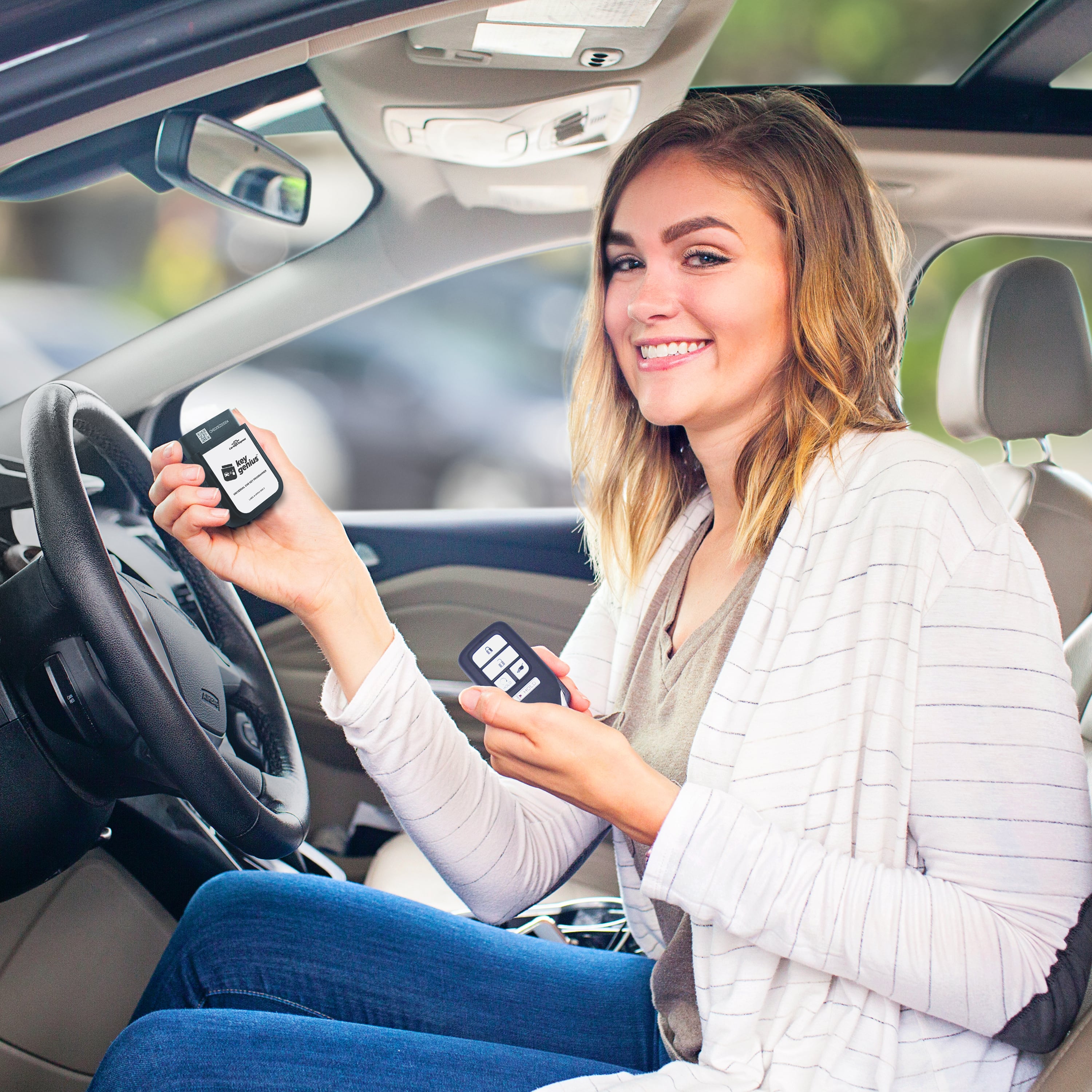 Woman in Car with Honda Smart Key